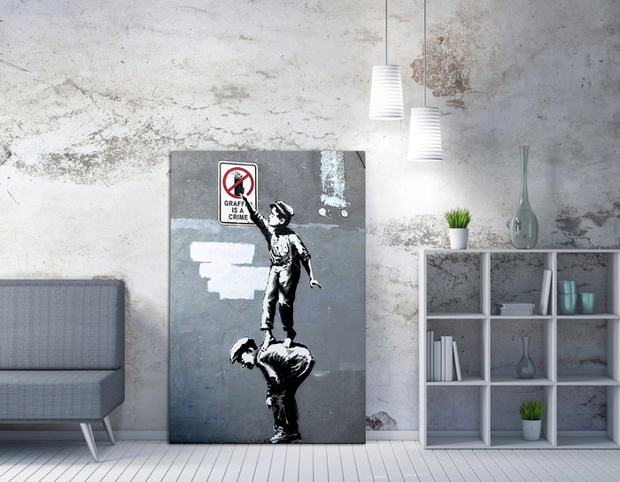 Wallity Lienzo Decorativo Banksy WY31 (70 x 100 cm)